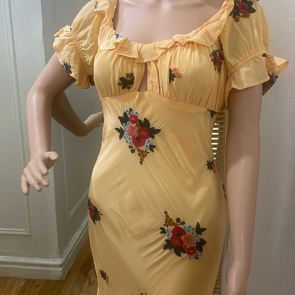 Free people Bali Santa Cruz floral embroidered puff sleeve maxi dress - Picture 14 of 16